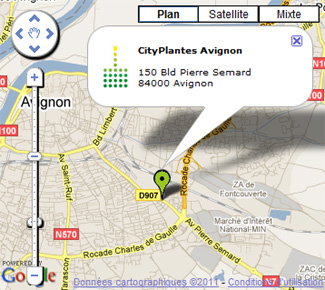 Plan acces : Growshop - Avignon