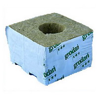 Laine de roche:Cube LDR - 10 x 10 x 6,5 cm - Trou diam. 4 cm