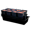 Systme hydroponique NFT Hybride : Wilma 8 pots - 115 x 60 x h=48 cm