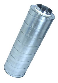 Silencieux extracteur:Silencieux - diam. 125 mm - L=60 cm